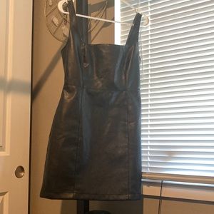 Black faux Leather Dress